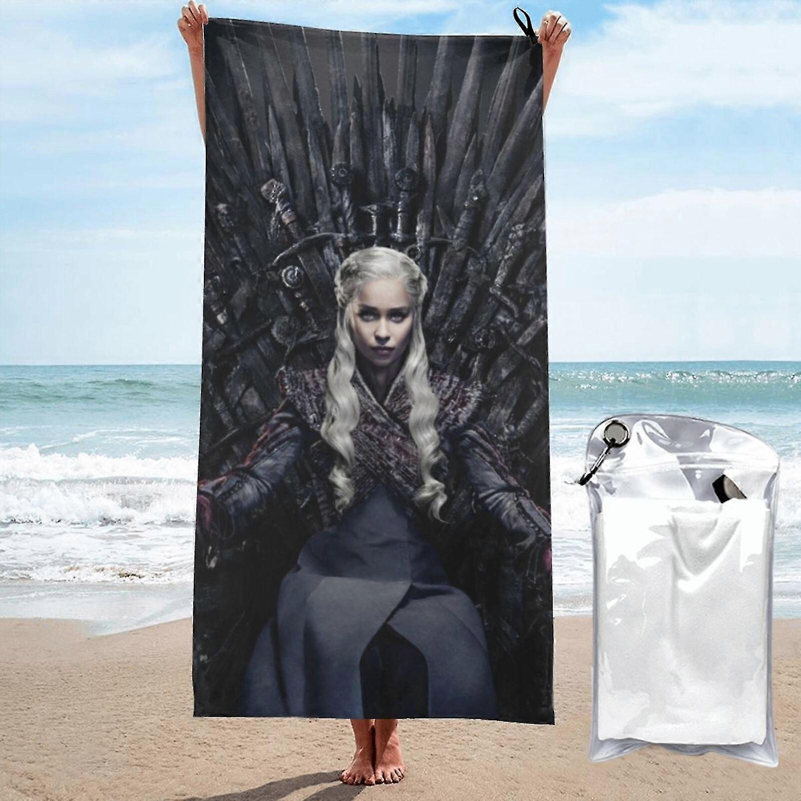 Ręcznik plażowy z mikrofibry Game of Thrones Ponadgabarytowe, lekkie, szybkoschnące, bez piasku duże ręczniki #xy2j