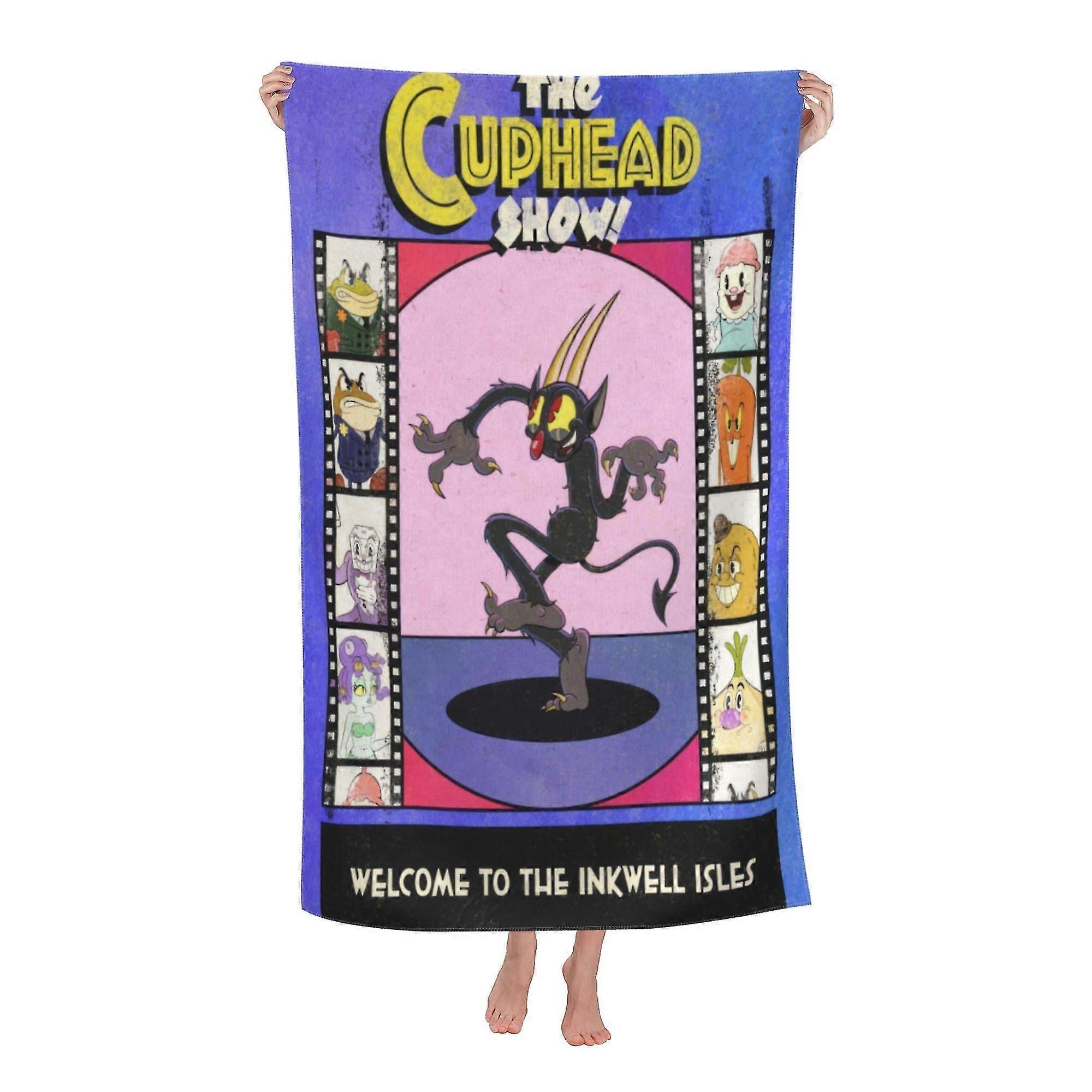 Cuphead Beach Towel, Large Microfiber Bath Towel #or73