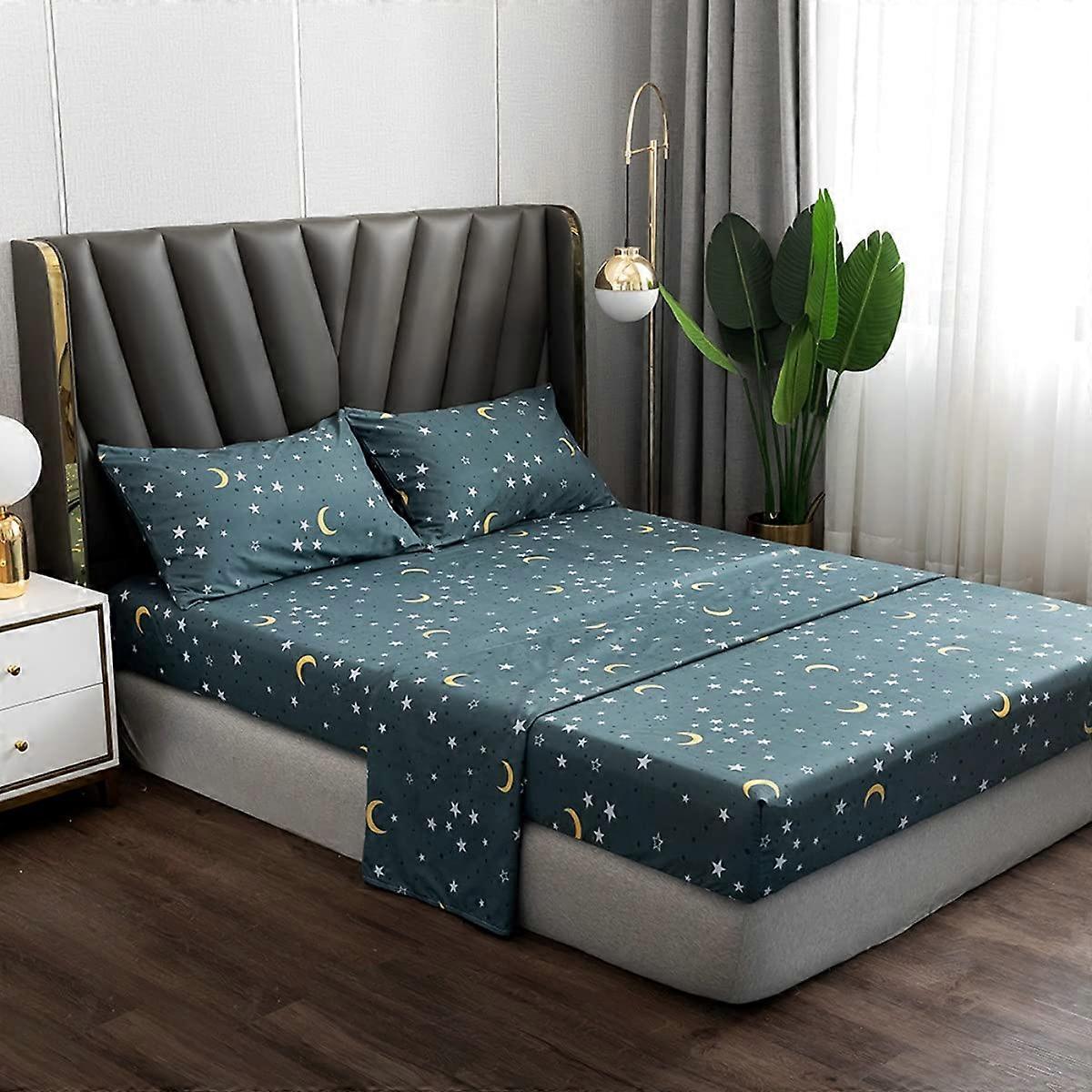 4 Piece Bed Sheet Set Universe Galaxy for Kids Full Size