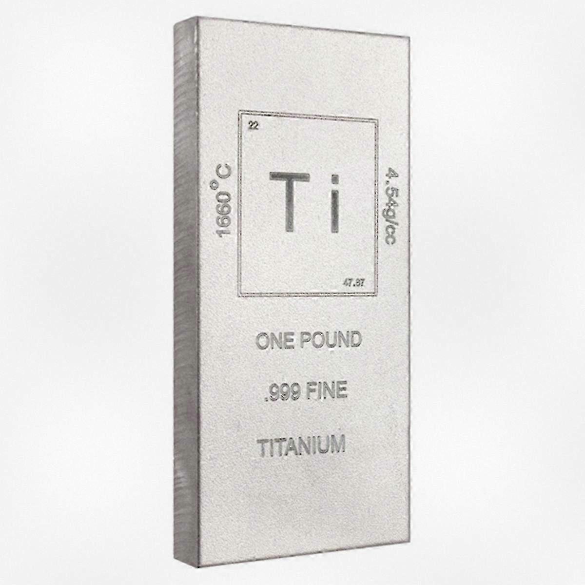 Pure Titanium Metal Bar - 1 Pound .999 Fine Element Sample with Laser Etching