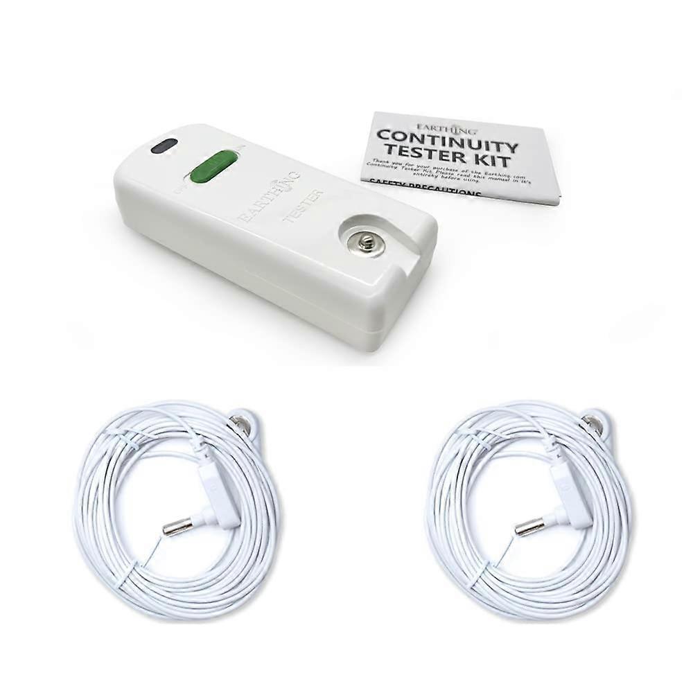 Grounding Continuity Tester Kit with 2 x 15ft Grounding Cords for Testing Earth Connected Products and Safety Compliance