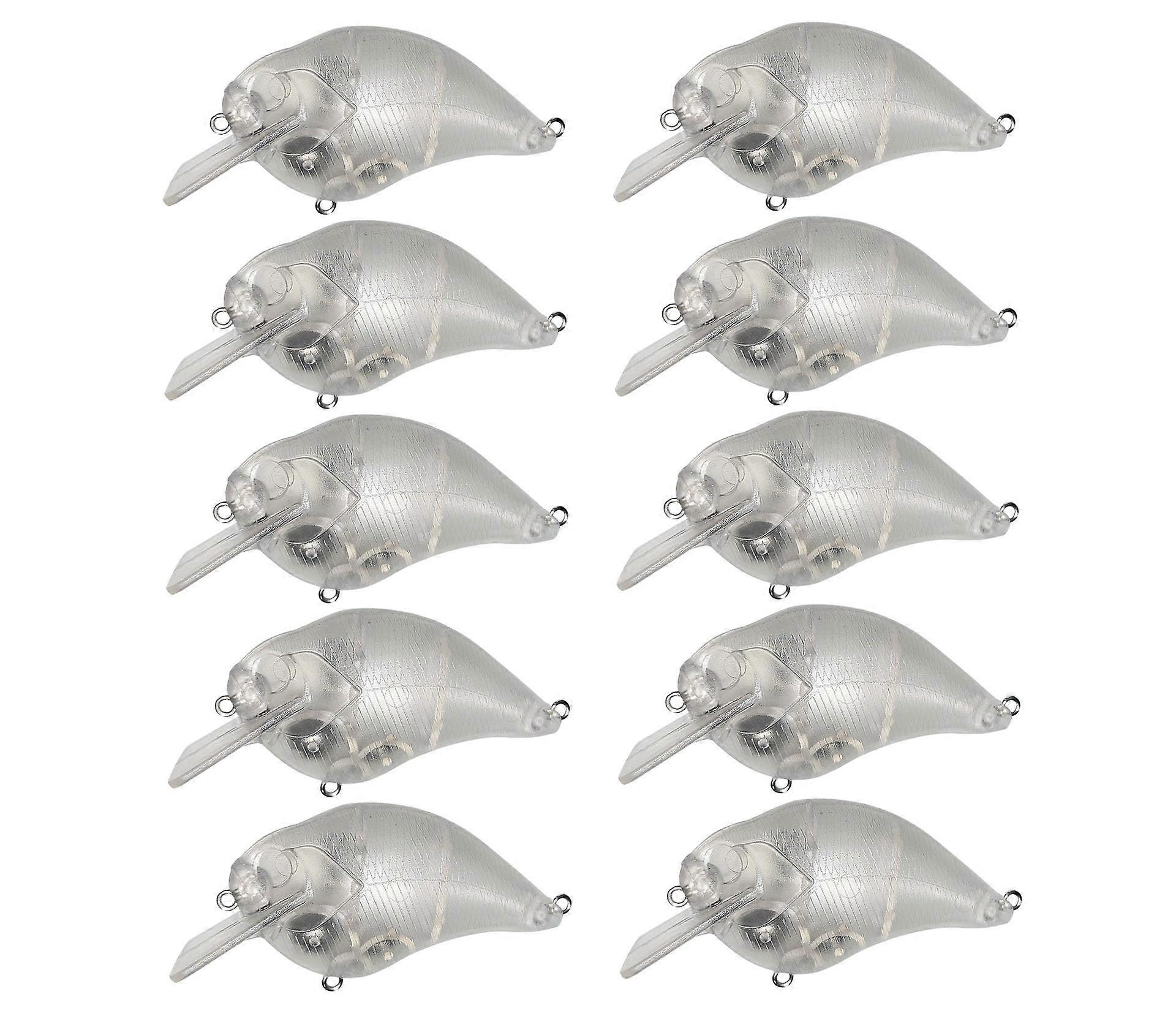 10pcs DIY Lure Blanks Unpainted Fishing Lures Kit for Crankbait, Walleye, Trout, Bass, Topwater Hard Lures CO78