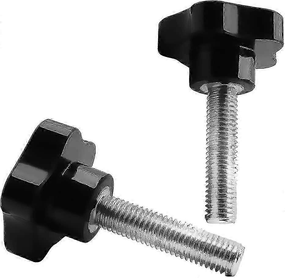 JiaWei أسود 12 مم (م 12) × 50 مم استبدال الخيط نجمة مقبض اليد مسامير شد 2 قطعة 8sH
