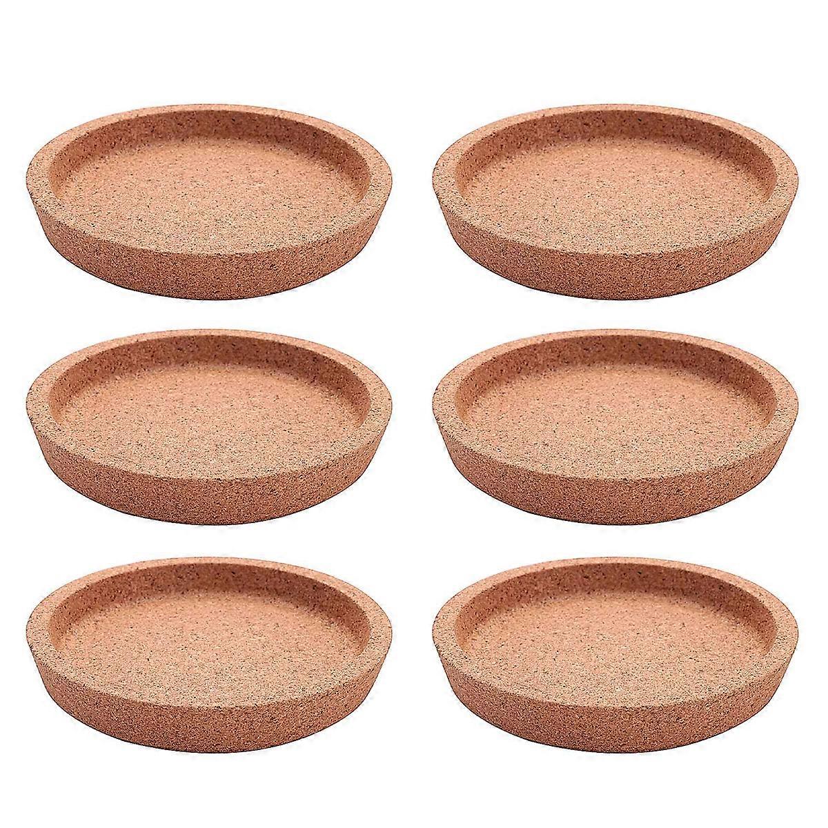 6 Pack 4 Inch Cork Coasters for Most Kind of Mugs in Office or Home