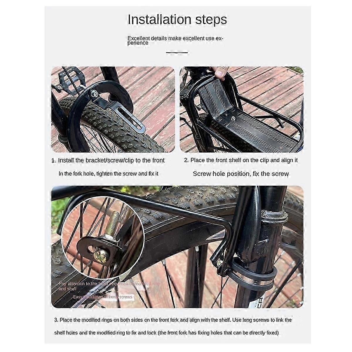 Bicycle Front Rack Bicycle Basket Bracket Mountain Bike Front Rack Alloy Front Fork Rack Bicycle Equipment