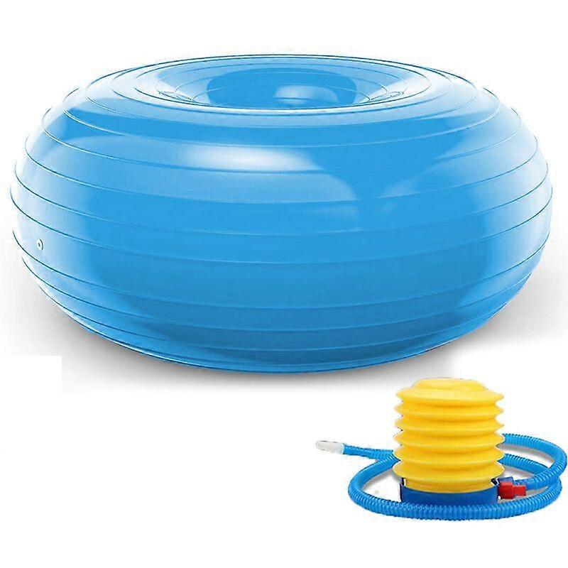 Donut Exercise, Workout, Core Training, Swiss Stability Ball for Yoga, Pilates and Balance Training in Gym, Office or Classroom, blue