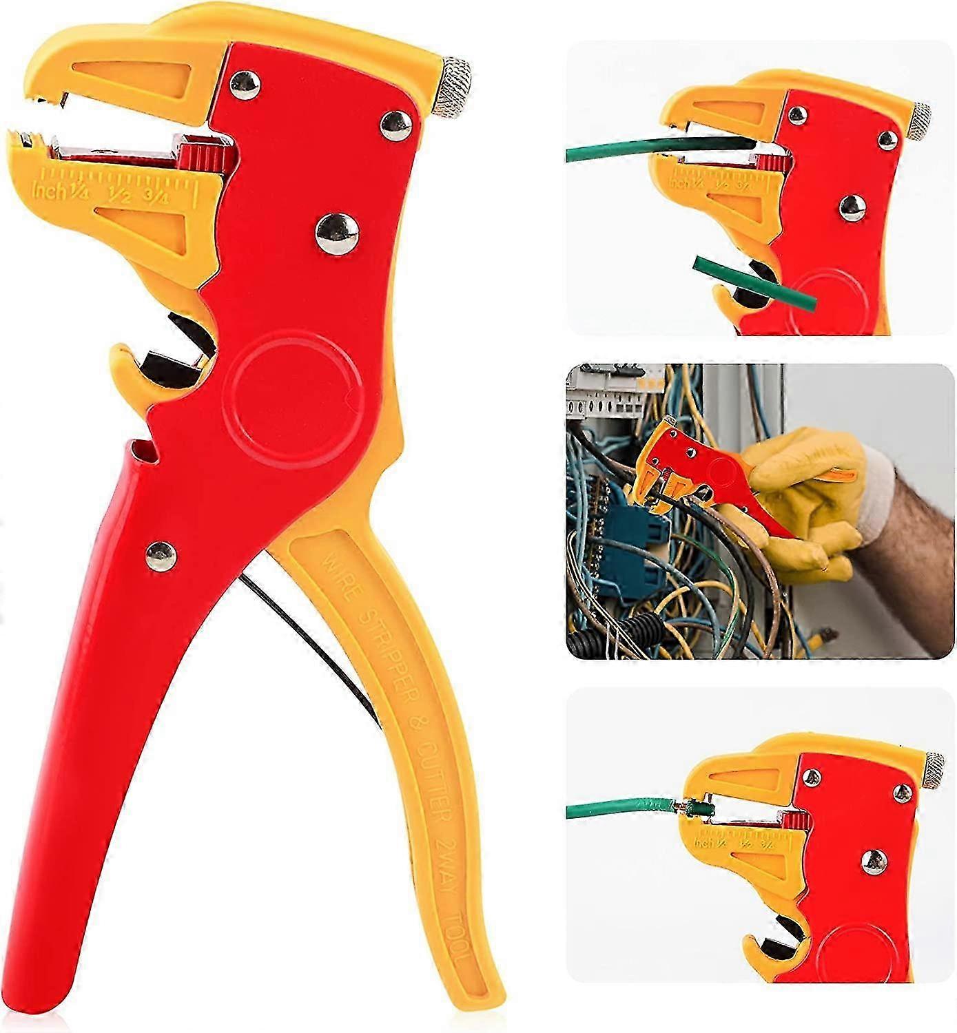 Adjustable 0.2-6mm Wire Cutting and Stripping Tool with Automatic Feature