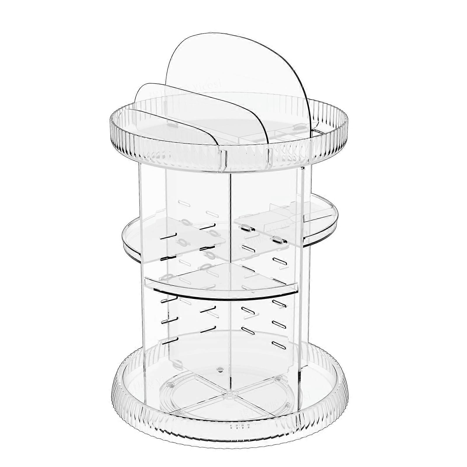 360 Rotating Makeup Organizer for Vanity,Adjustable Spinning Skincare Organizer