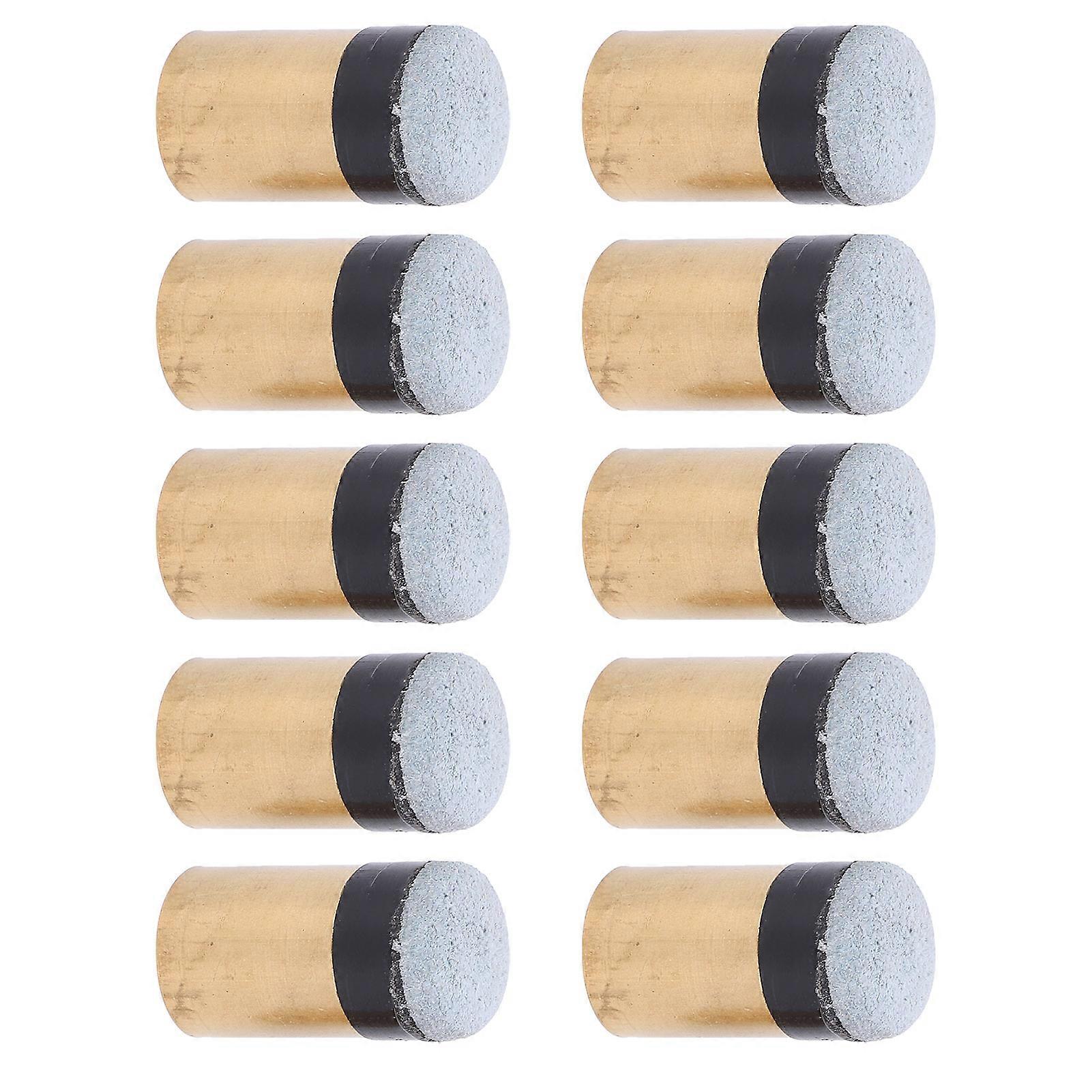 10pcs Billiards Snooker Pool Cue Pole Tip Replacement Parts Screwon Copper PU Leather(11MM ) Billiards Cue Pool Tip