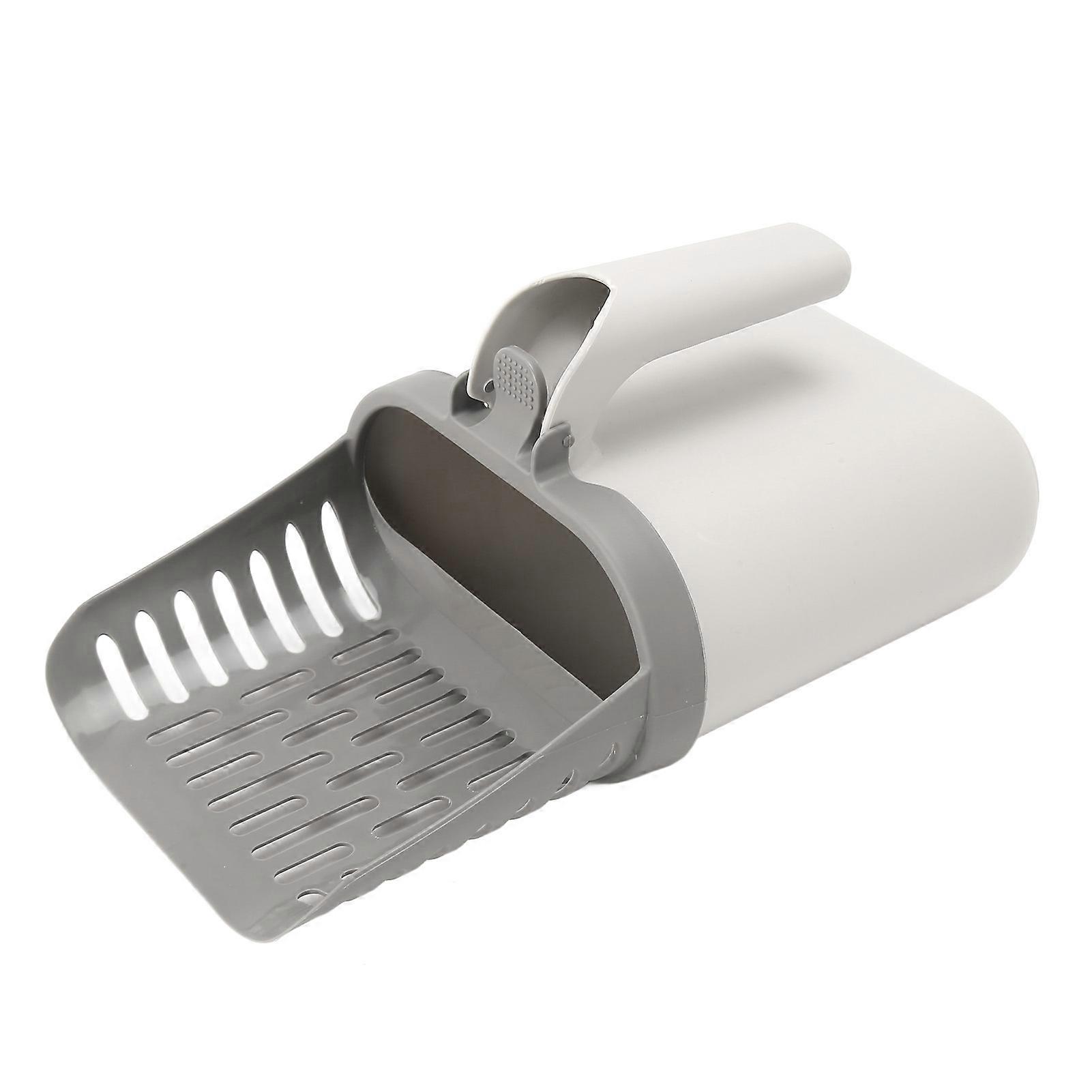 Cat Litter Scoop with Trash Container Portable Removable Cat Litter Scoop Holder with Garbage Bags
