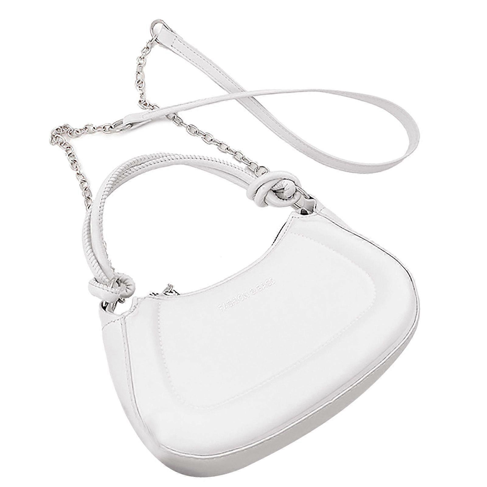 Single Shoulder Bag Simple Elegant Style Pure Color PU Leather Comfy Handle Korean Shoulder Bag for Outing Dating Travel