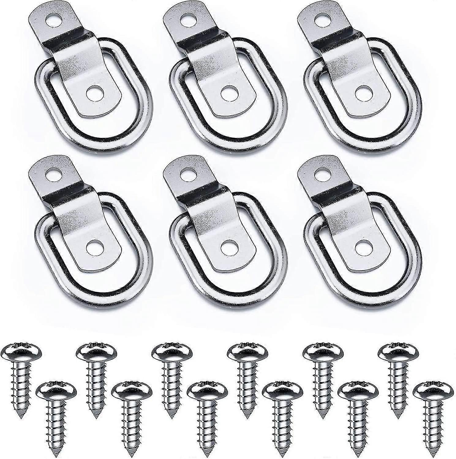D Ring Lashing Eyelet, 6 Pieces Lashing Ring Ring Ring D-rings Hook