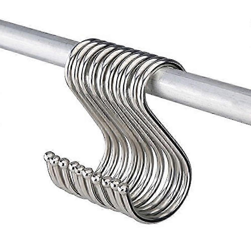 10pcs Stainless Steel S-shape Hook Kitchen Bedroom Multi-function Railing S Hanger Hook Clasp Holder Hooks
