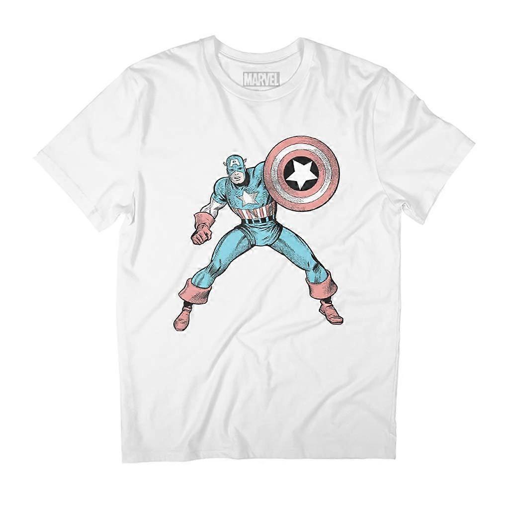 Marvel Comic Captain America Shield Pose Men's T-Shirt