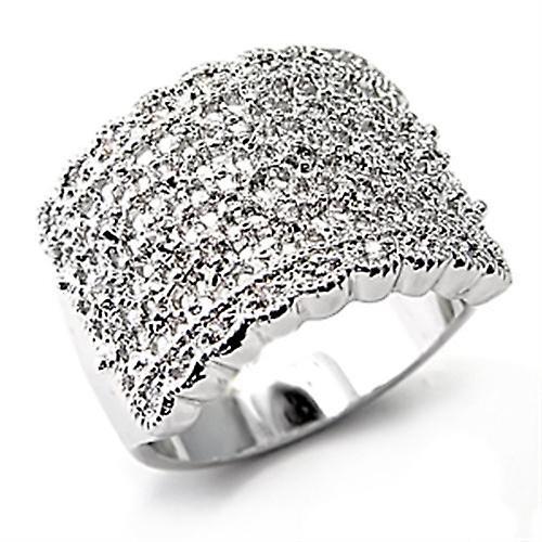 Ring AAA GRD CZ Clear 7X094 for Women Style Rhodium