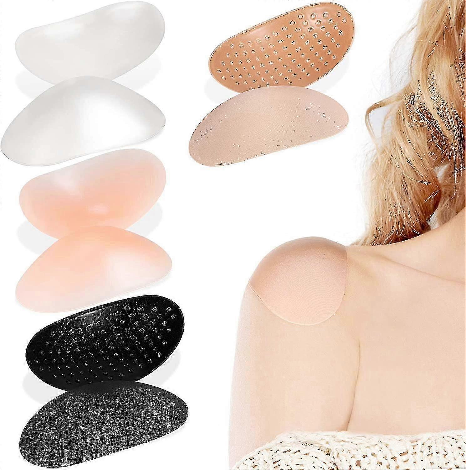 4 Pairs Shoulder Push-Up Pads Soft Adhesive Shoulder Pads Anti-slip Enhancer Shoulder Pads