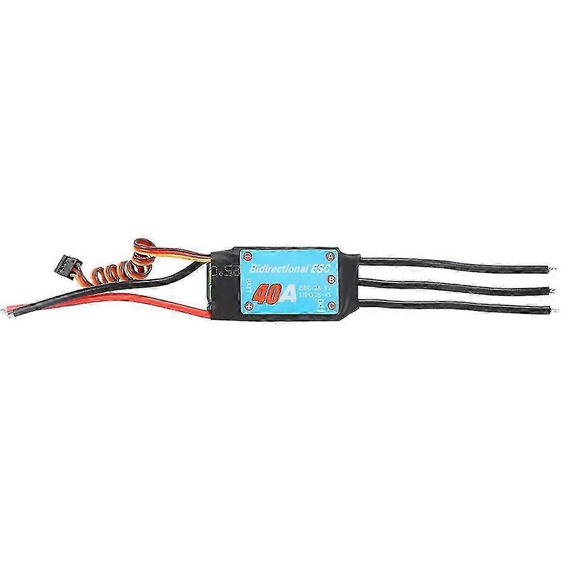 Bidirectional Esc 40a Brushless Esc For Remote Control Ship Pneumatic Underwater Propelle(40a)