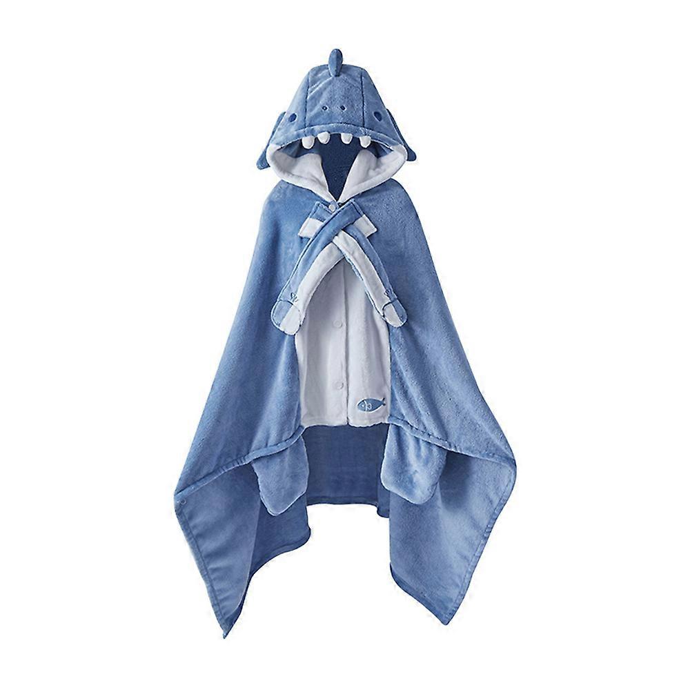 Cozy Shark Snuggle Hoodie Adult Cute Fleece Wearable Fuzzy Fluffy Thermal Lightweight Poncho Blanket