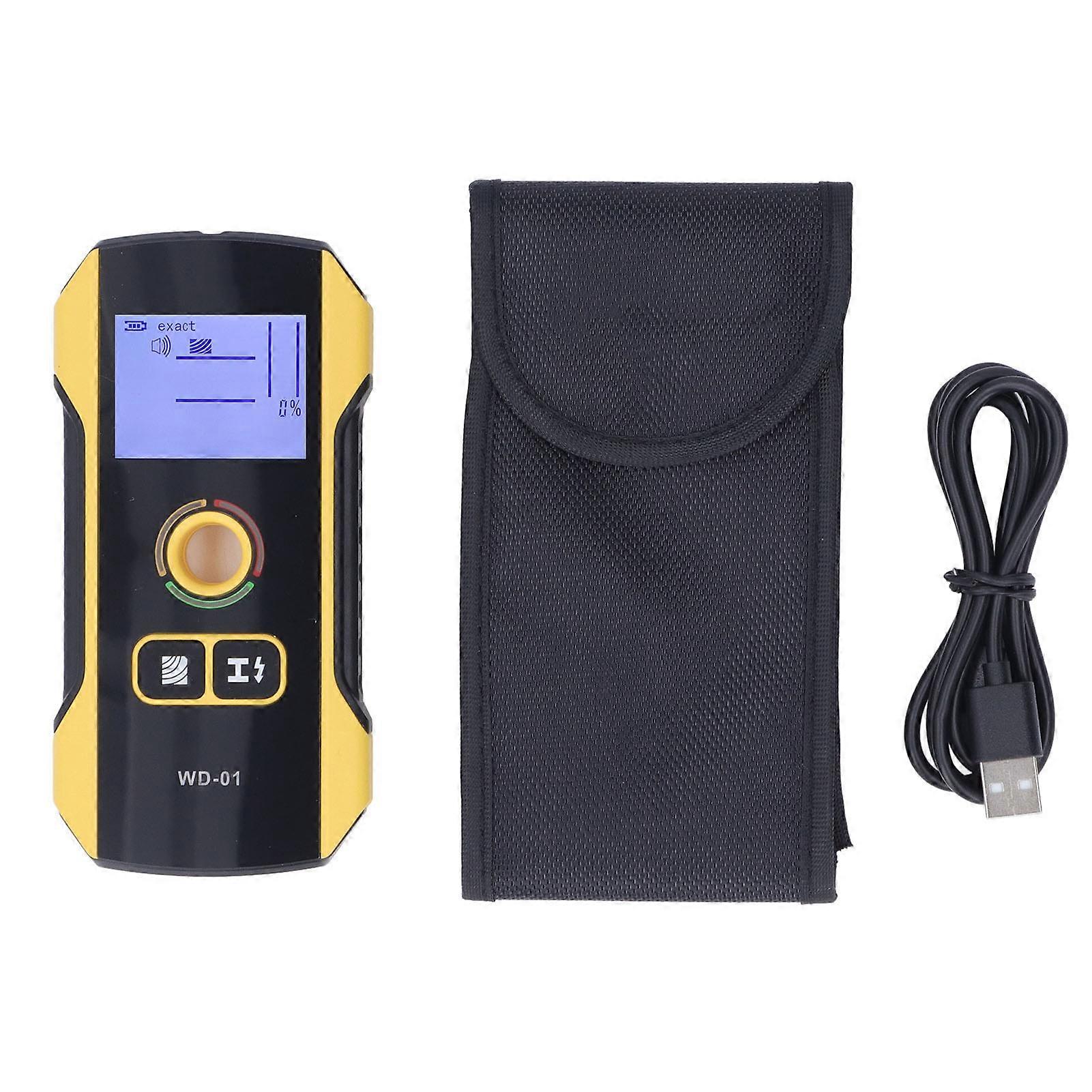 Stud Finder Wall Scanner 6 in 1 Wood Metal Detector LCD Display Rechargeable o Alarm