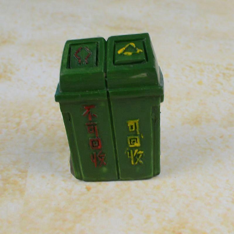 Mini Garbage Container 1:64 Scale Tiny Trash Can Model Realistic Miniature Waste Bin For Sandplay Office Desk Decoration