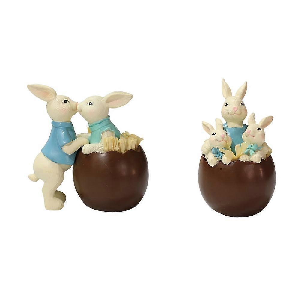 Rabbit Statue Miniature Easter Bunny Figurines for Easter Party