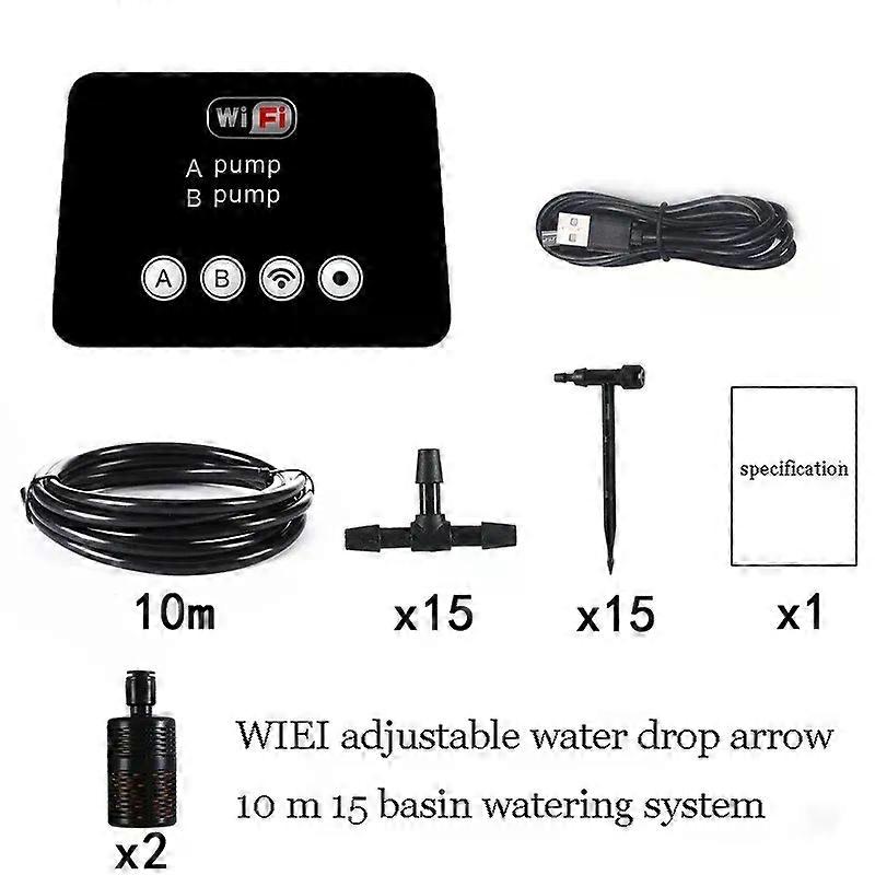 Smart WIFI Watering Device Double Pump Timed Automatic adjustable Drip Irrigation Timer System Wifi  Controller for Garden