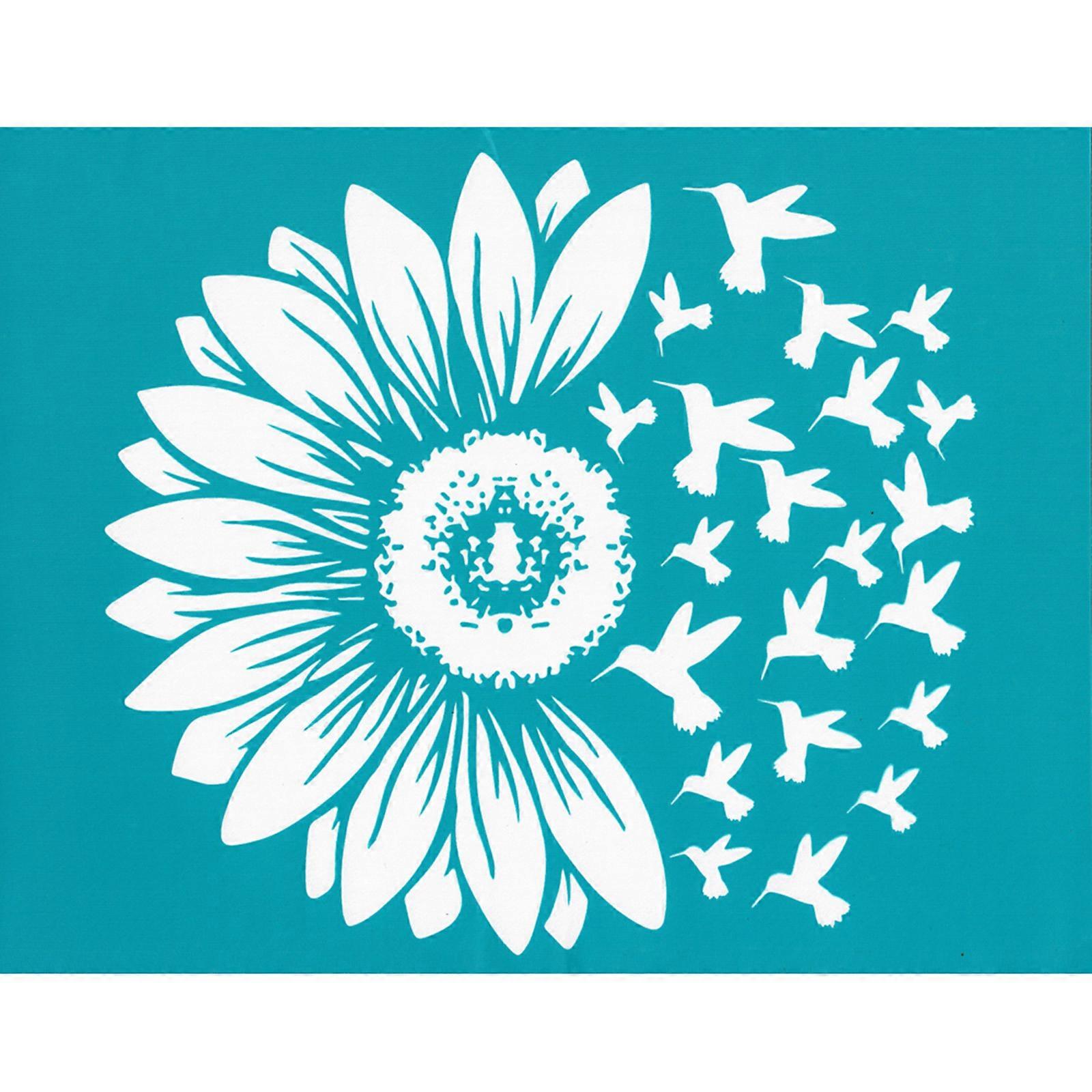 for Pigeon Flower Pattern Self Adhesive Silk Screen Printing Stencil Mesh Transf