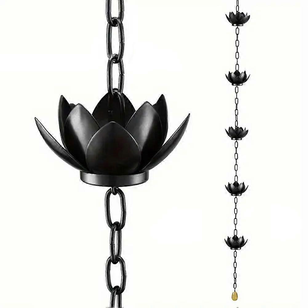 Rain Chain with Hanging Cups for Outdoor Garden Water Feature and Downspout Decoration