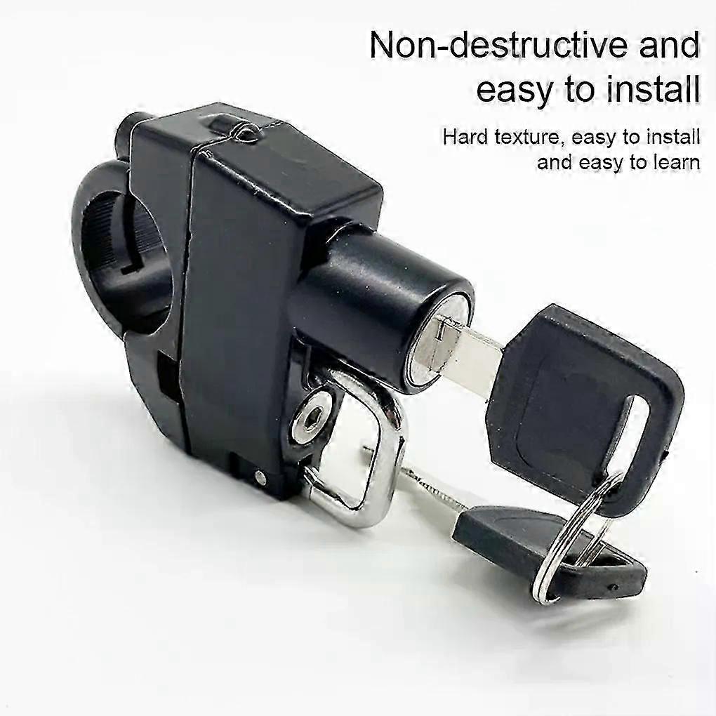 1pc Helmet Lock Anti-theft Locker Locking Device Rustproof Fine Workmanship Compact Size Multi Functional Motorcycle Supplies