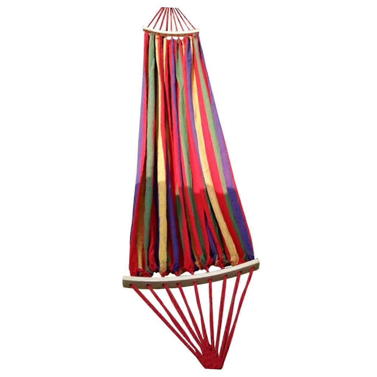 Hammock made of sailcloth with rainbow stripes parachute fabric rollover design bed for the dormitory relaxation outdoors