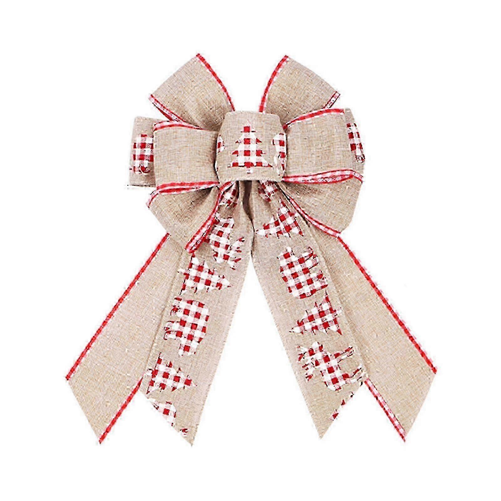 クリスマスツリートッパーボウ ホリデーデコレーション&ギフトラッピング用 - J