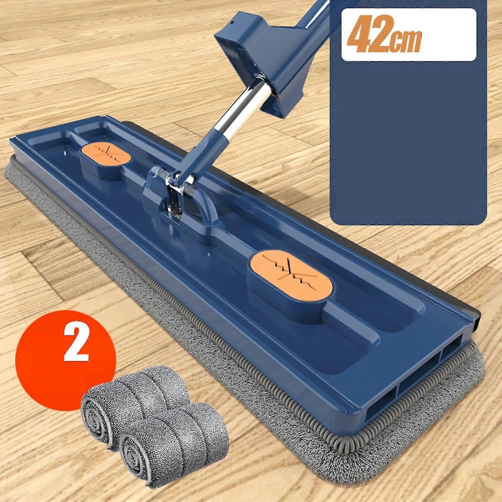 Obrotowy mop płaski 360 z nakładkami z mikrofibry wielokrotnego użytku do podłóg laminowanych z twardego drewna