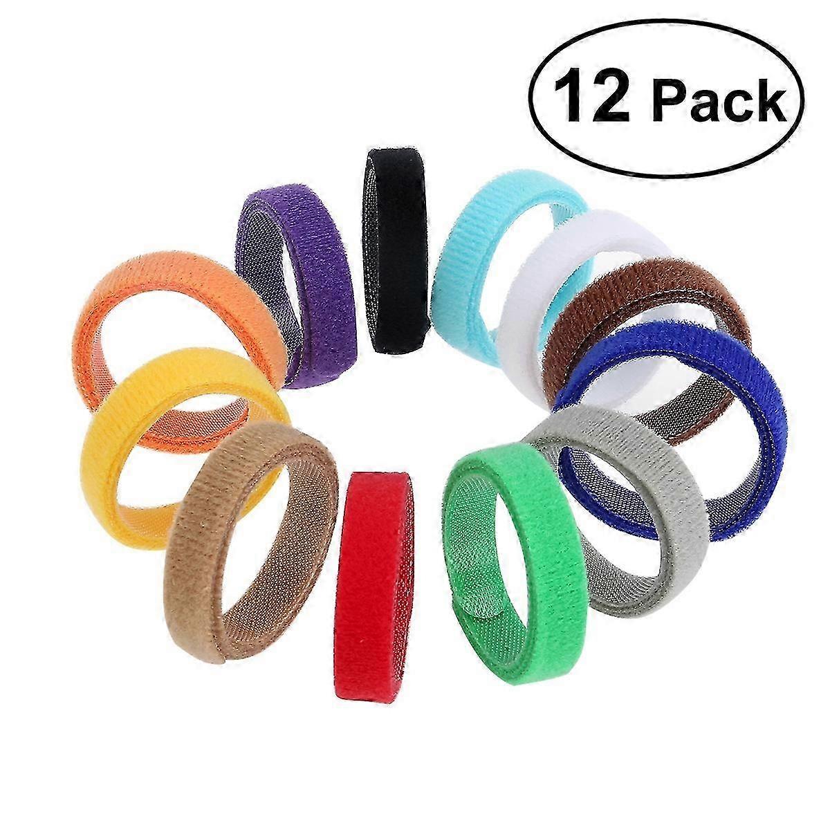 PIXNOR 12 Colors Adjustable Puppy ID Bands Collars
