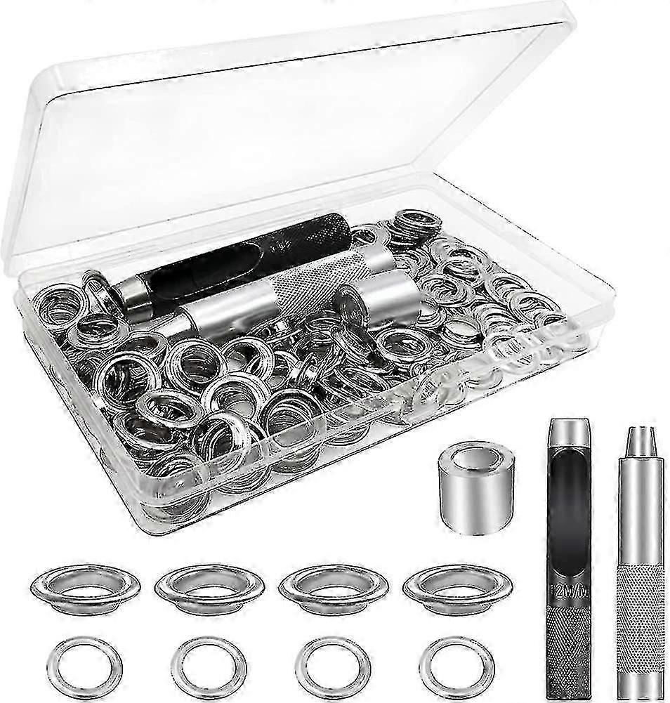 Kit d’outils pour œillets, 100 ensembles d’œillets, œillets de bâche, kit d’œillets d’œillets d’œillets