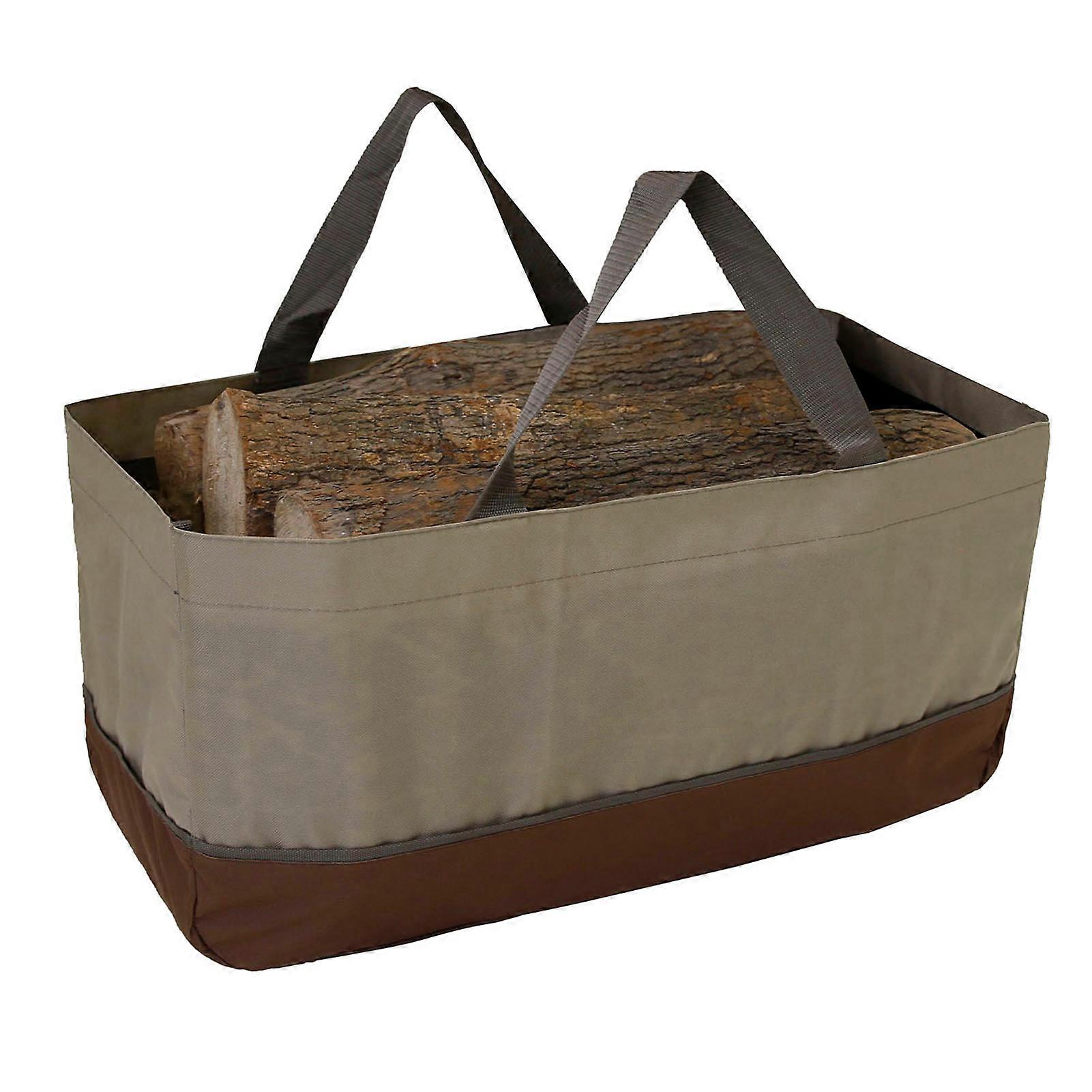 Firewood Log Carrier High Capacity, Wax Canvas Material