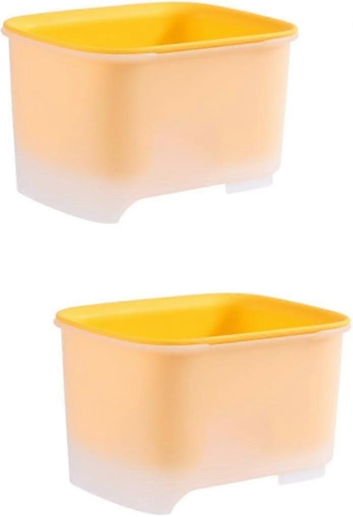 2pcs Kitchen Sink Storage Rack with Corner Basket and Drain Brush Holder, Sink Saddle for Efficient Draining Tray Organization