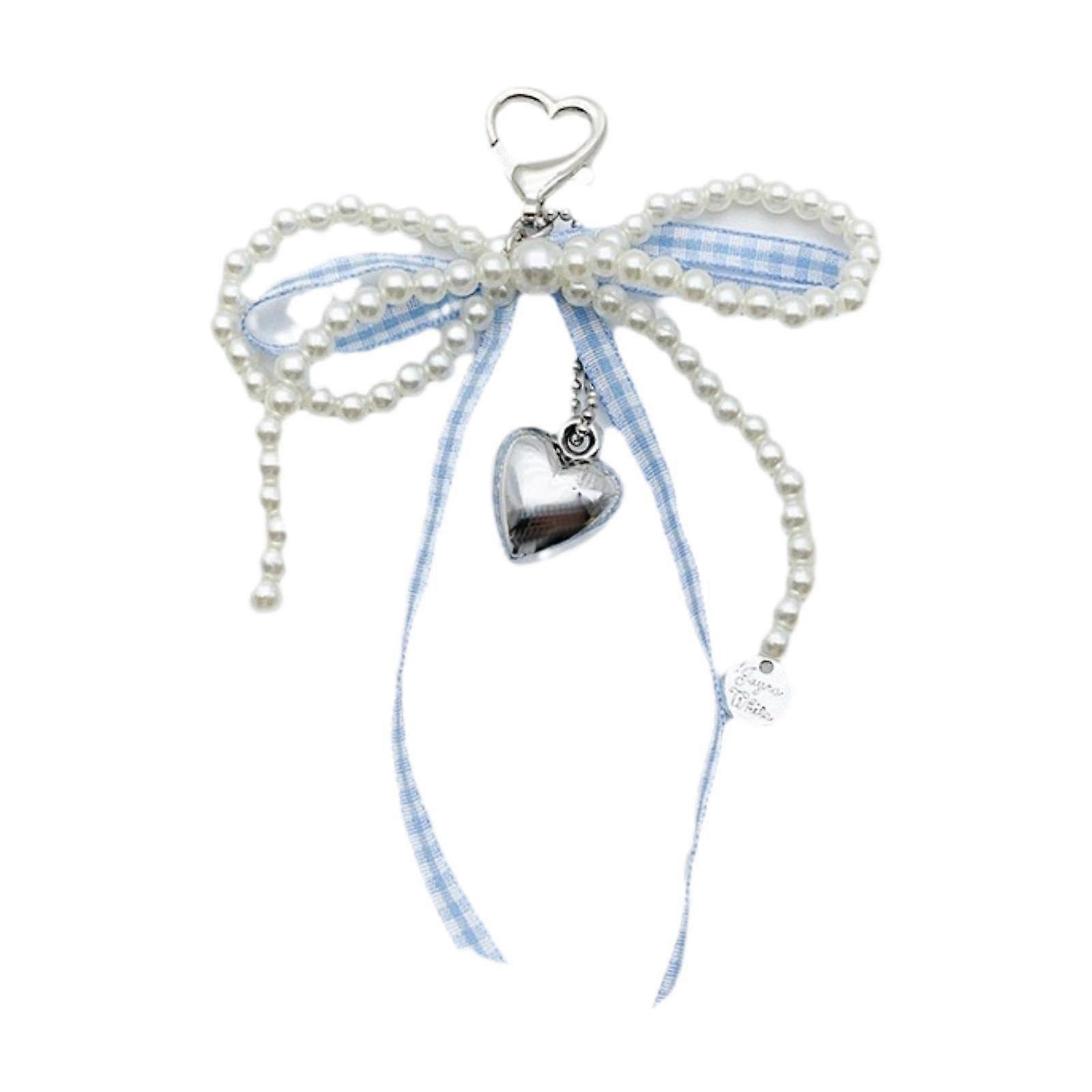 Elegant Keyring with Sparkling Crystal for Stylish Accents, blue