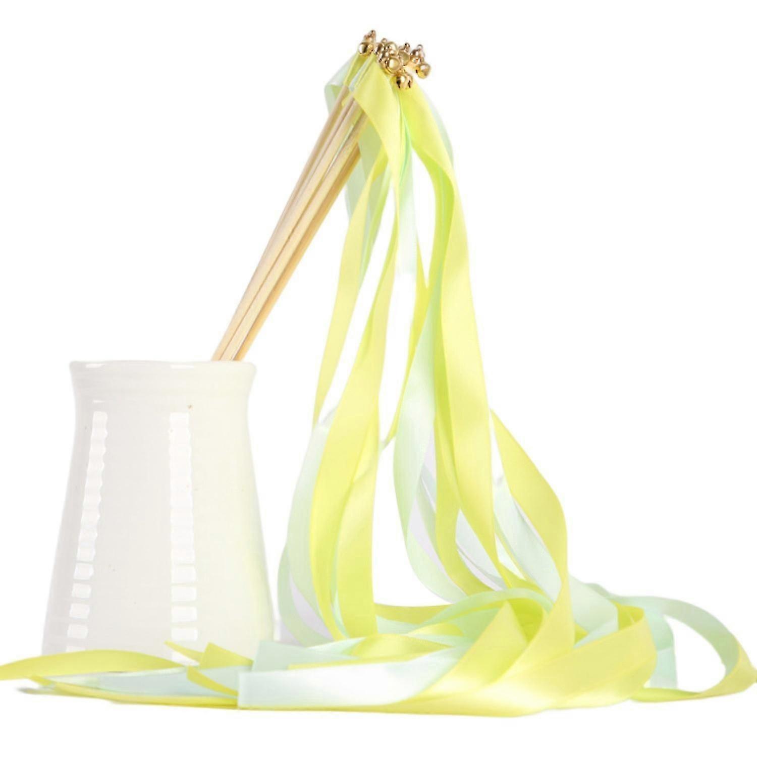 10Pcs Fairy Sticks with Mini Bells, Colorful Ribbon Party Decorations