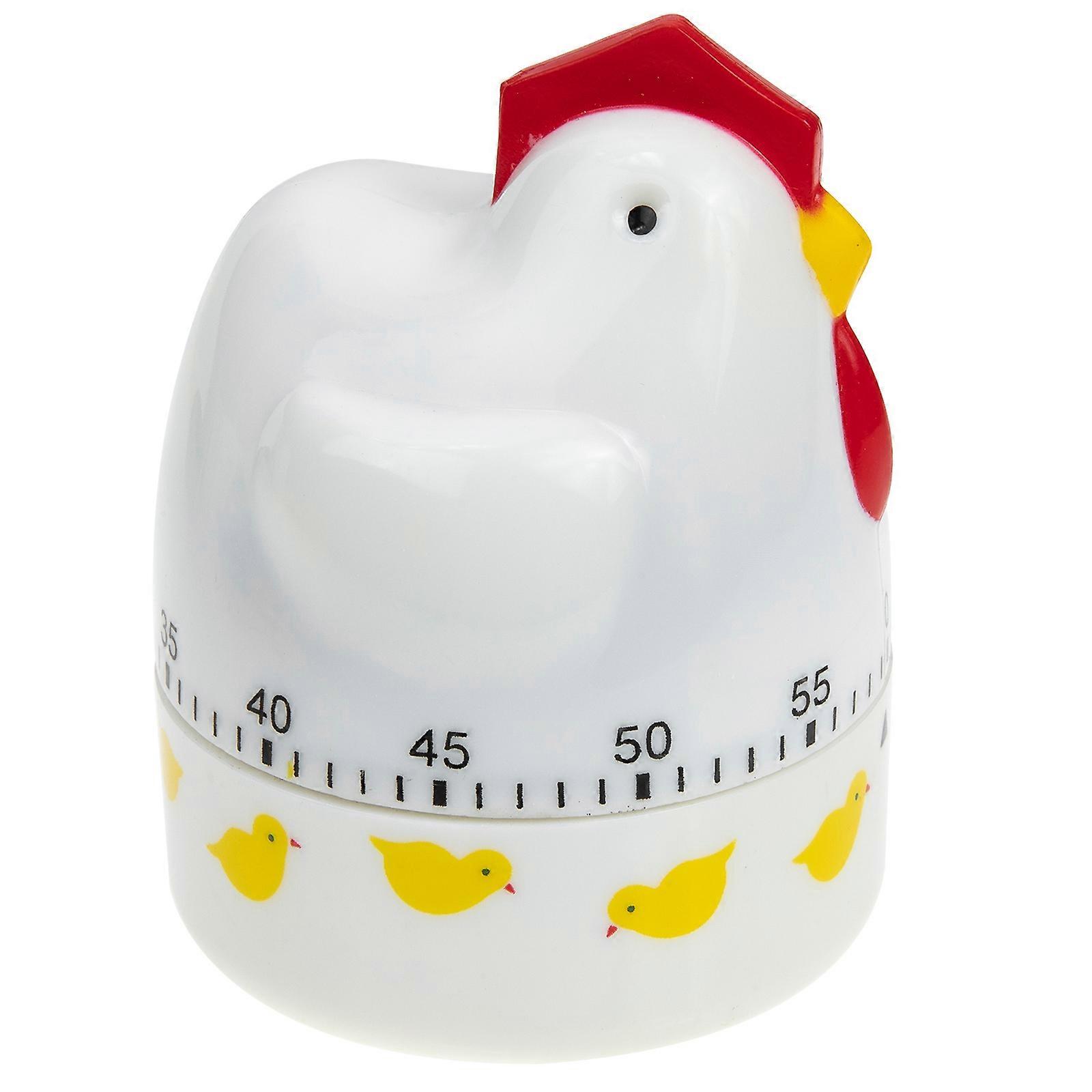 Adorable Plastic Cartoon Chicken Kitchen Timer, Mechanical Countdown Reminder for Cooking, Baking, Teaching, and Home Use