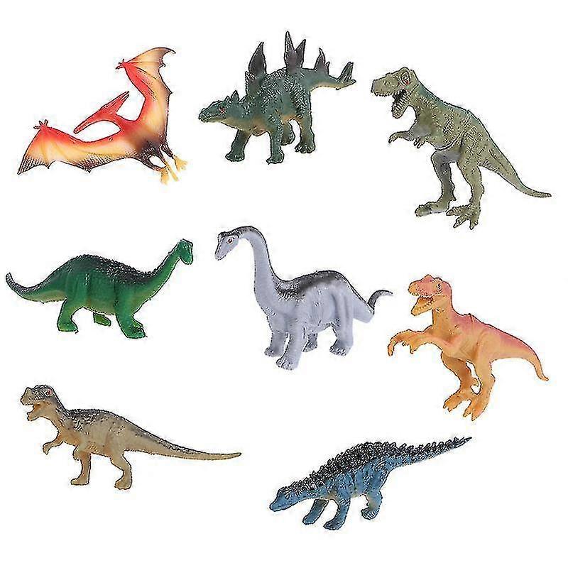 2025 12X10 Cm Assorted Color Toy Gift Baskets 8pcs Dinosaur Figures Mini Plastic Educational Dino Model T