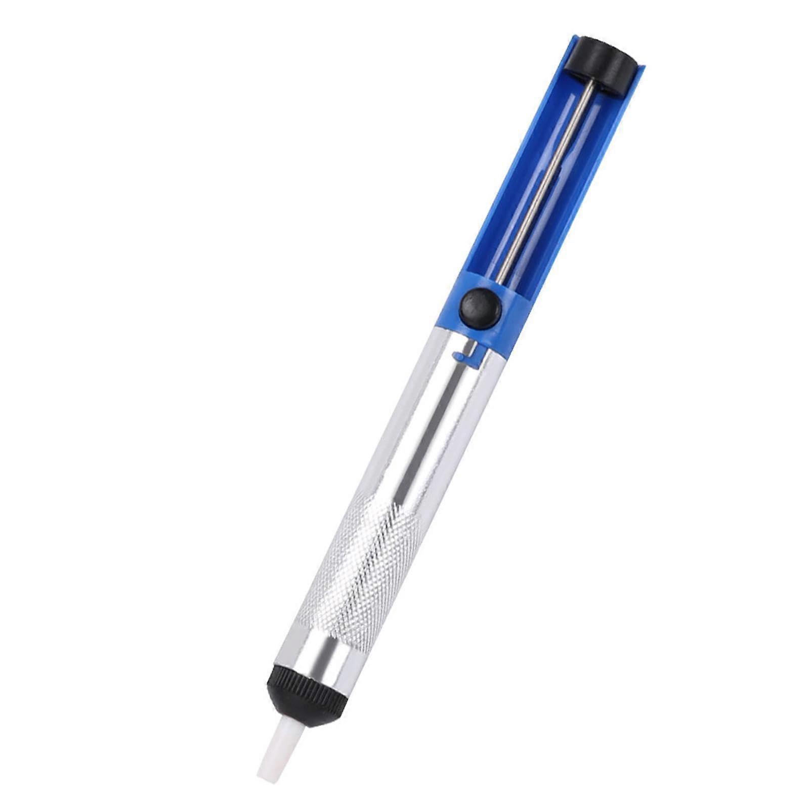 Desoldering Pump Set, Aluminium Alloy, High Temp Silicone Nozzle (19x1.96 Blue)