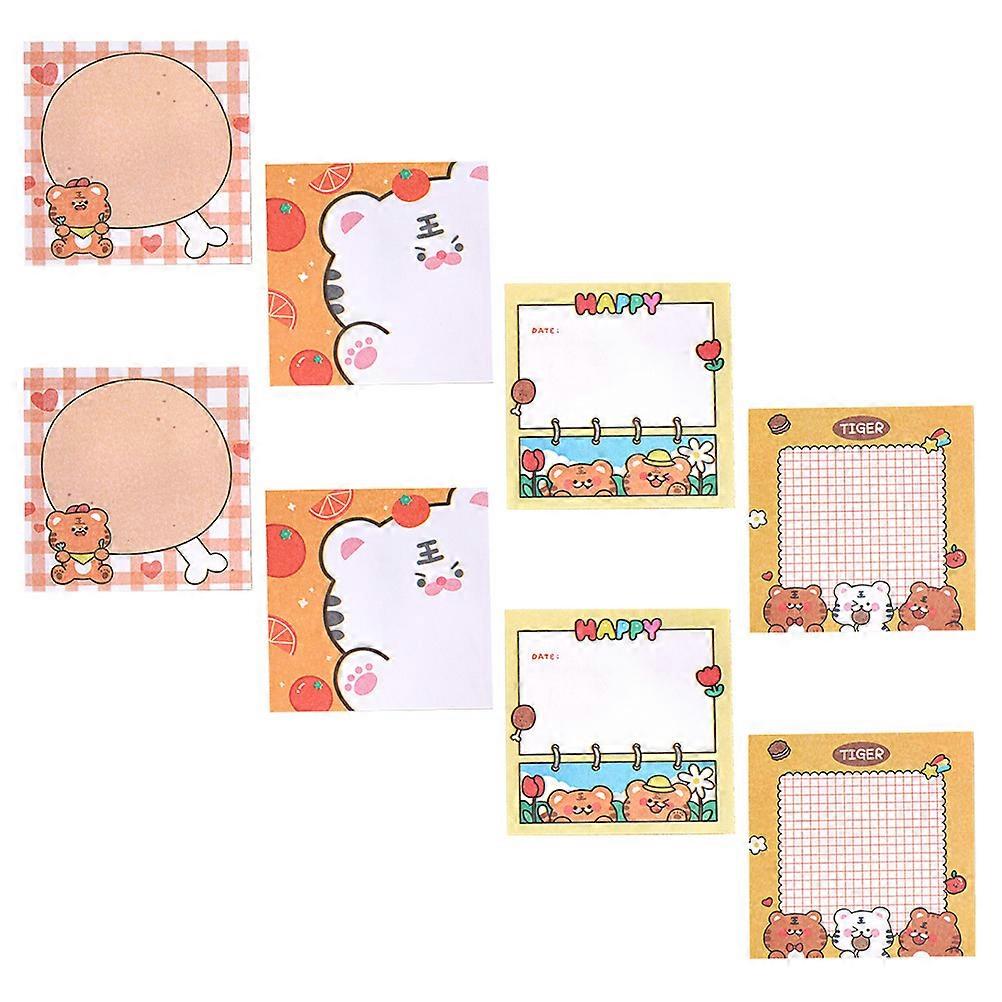 Memo Pads Square Note Stickers Office Use Students 8Pcs