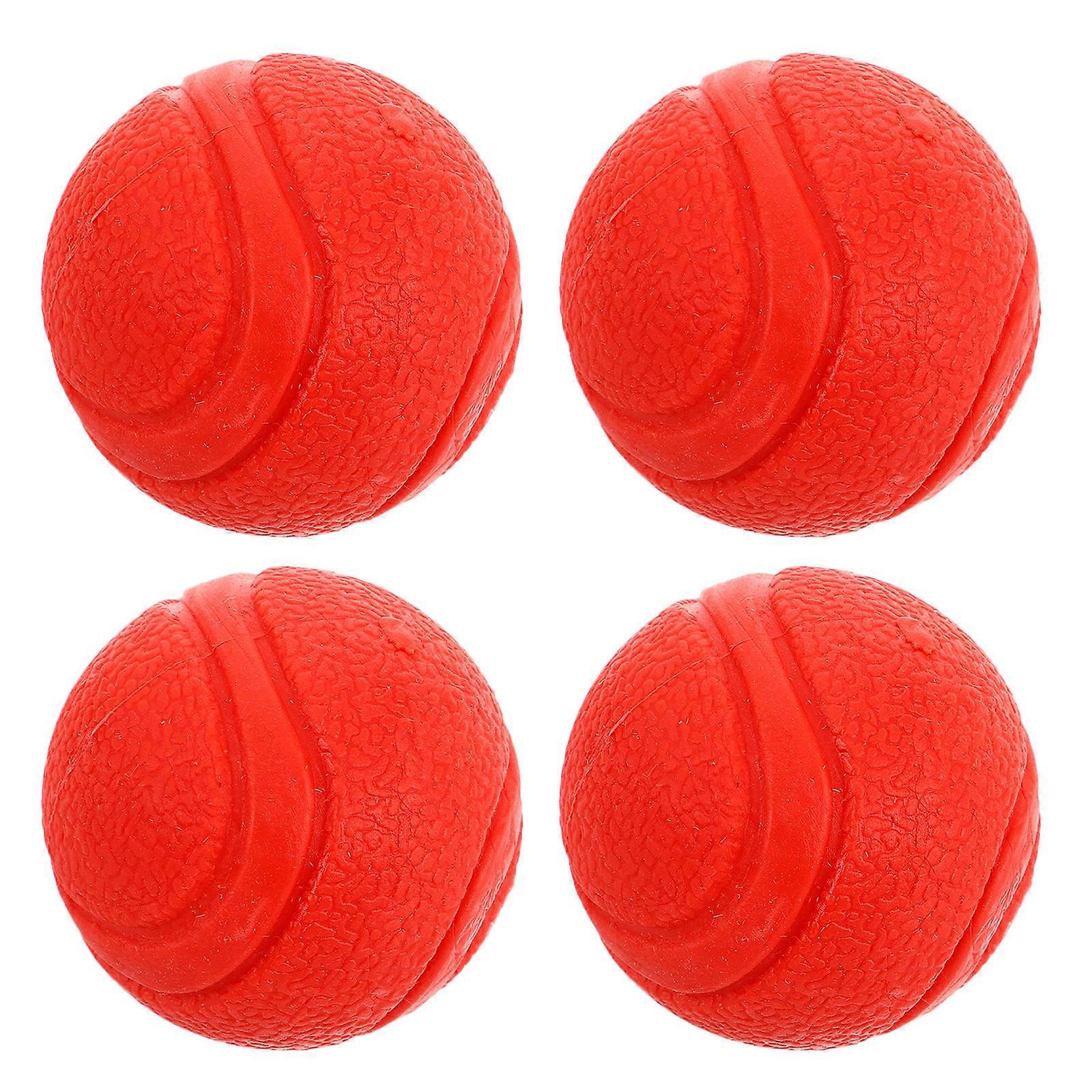 Dog Squeaky Toy Balls For Dogs Training TPR Material Solid Construction 5 Cm 4Pcs