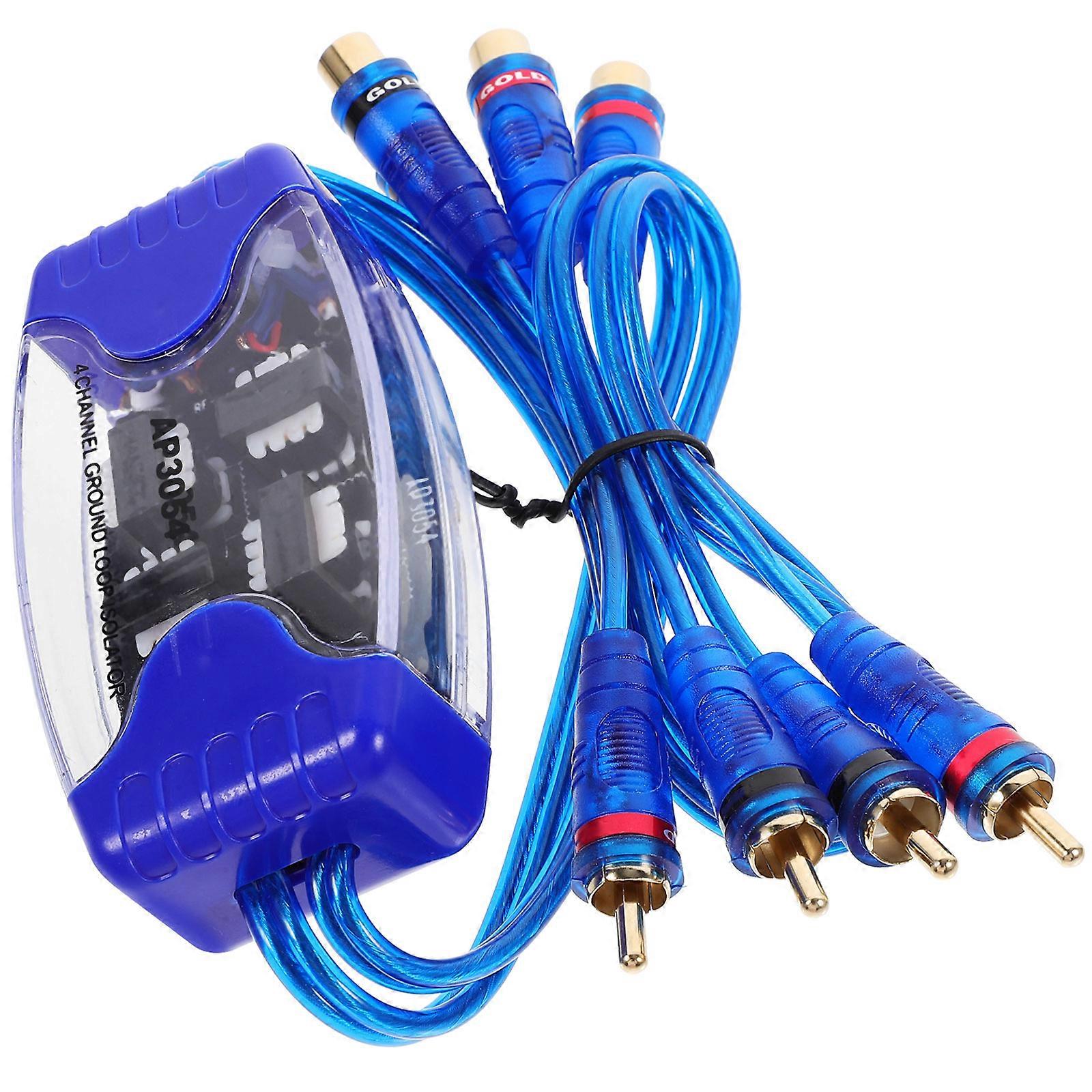 Ground Loop Noise Filter ABS Blue DIY Friendly Noise Isolator for Audio Devices