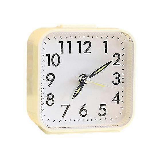 Non Ticking Alarm Clock Battery Powered Silent Bedside Clock Night Light Easy to Read Loud Enough Travel Clock for Heavy Sleewhite SZRH A-J
