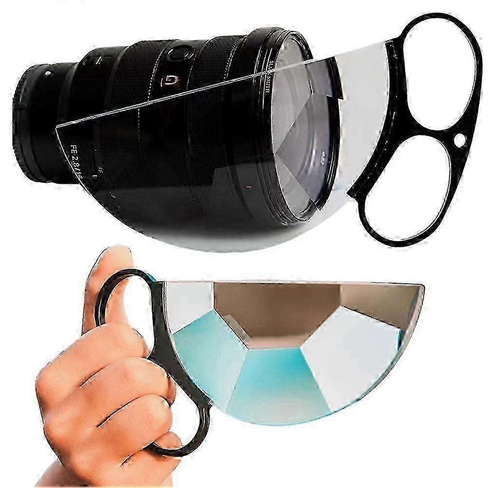 Handheld Semicircle Kaleidoscope Camera Lens Filter Optical Glass Prism-Good