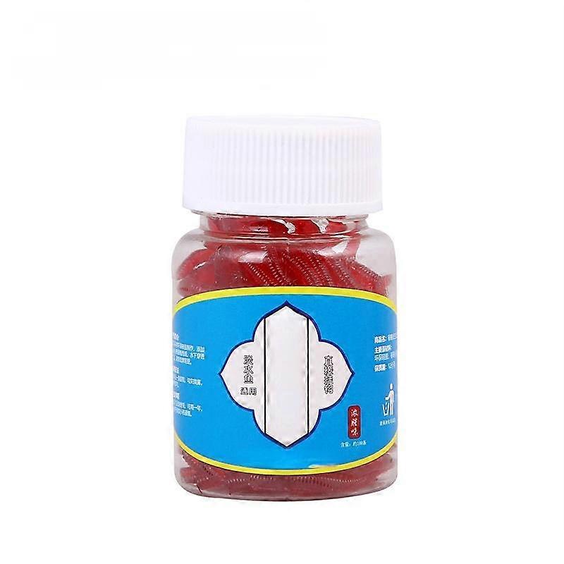 100PCS Lifelike Simulated Earthworm Soft Lure 3.5CM Fishing Silicone Artificial Bait Fishy Smell Shrimp Additive