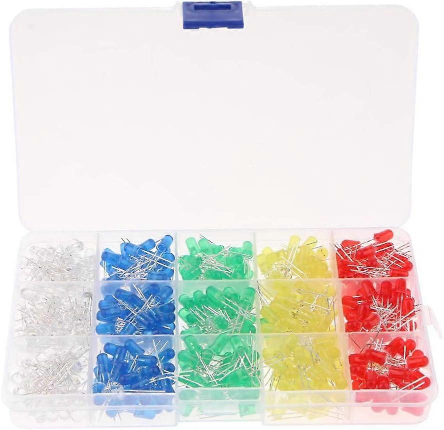 500 pcs 5mm LED Lights Light Emitting Diodes Assorted