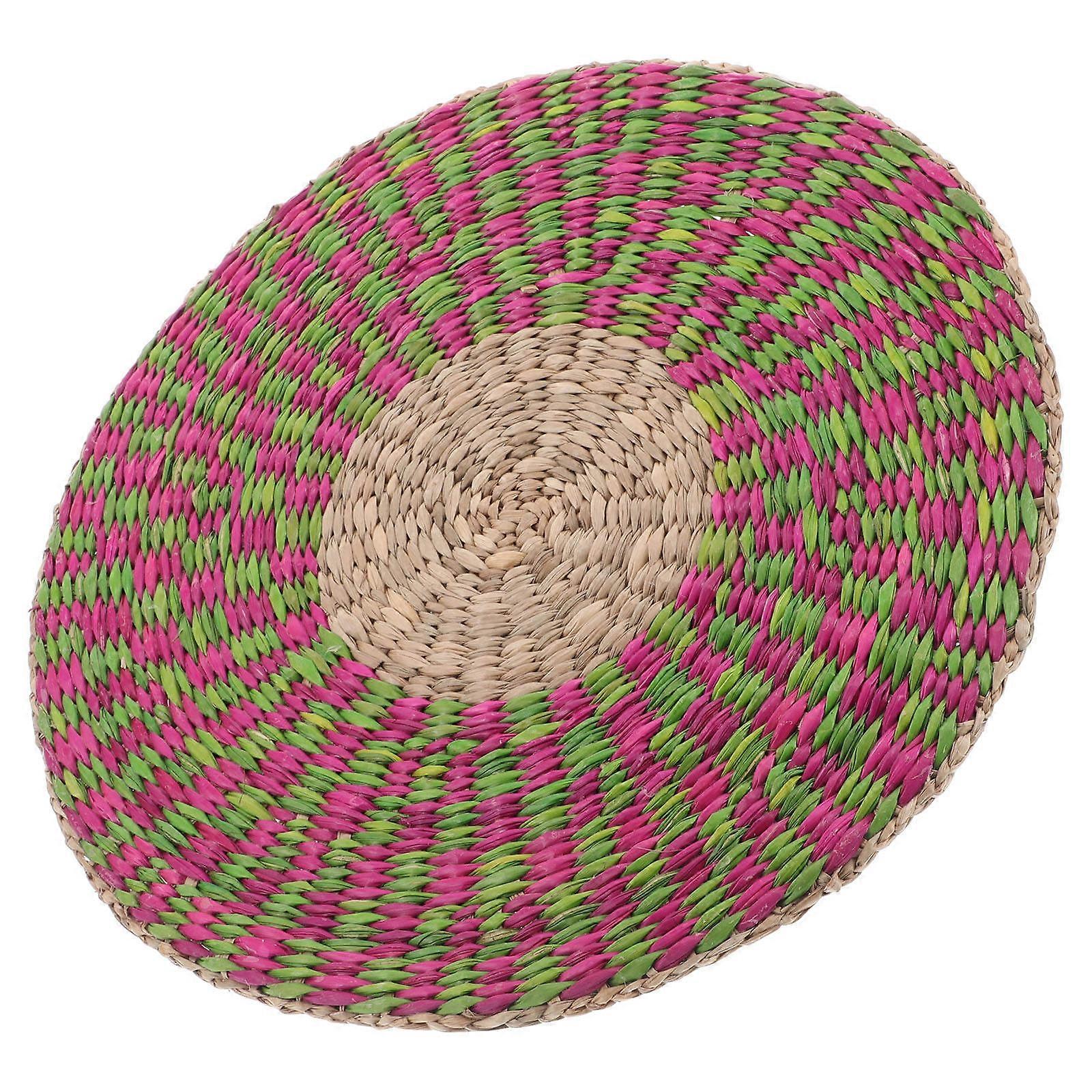 Boho Home Decor Round Woven Placemats Assorted Color For Dining Table Heat Insulation 1Set