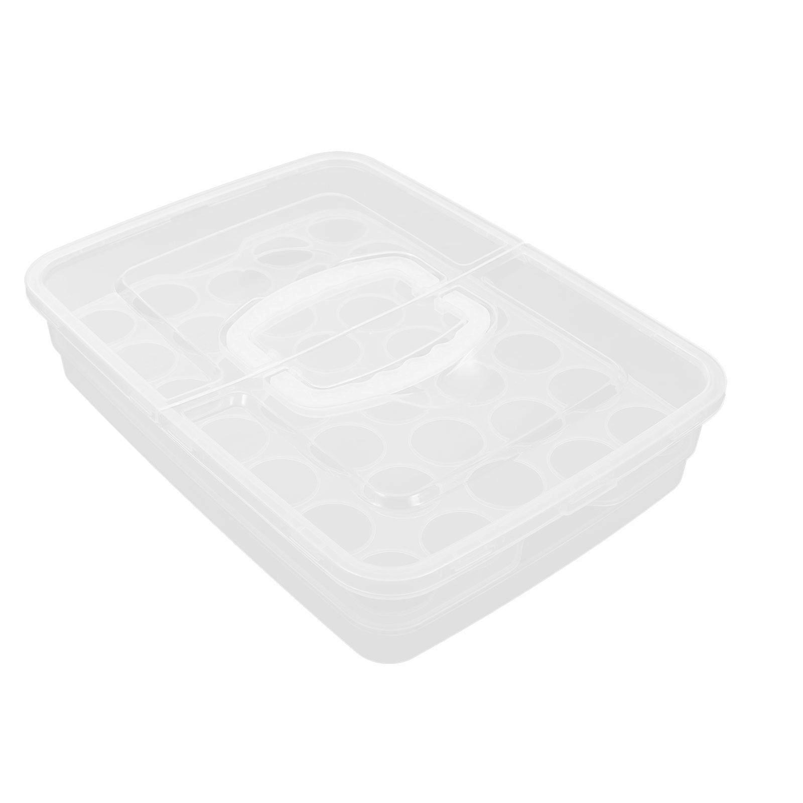 Egg Container for Fridge Rectangular Shape PP Material Corrosion-resistant Anti-extrusion 34 Compartment 1Set